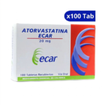 ATORVASTATINA ECAR 20 MG X 100 TAB