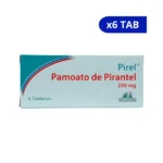 PIREL ANGLO PAMOATO DE PIRANTEL 250 MG X 6 TAB.