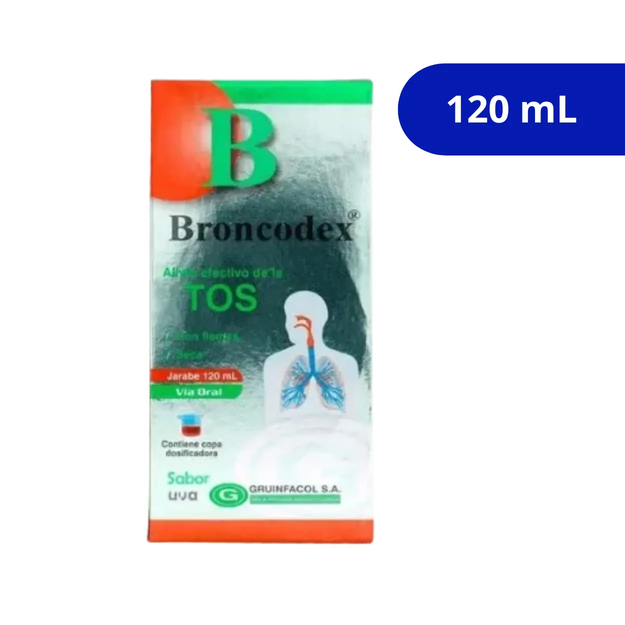 image17dknwitwy1wmetc6htt.webp BRONCODEX ADULTO GRUIN SABOR UVA X 120ML - Imagen 1