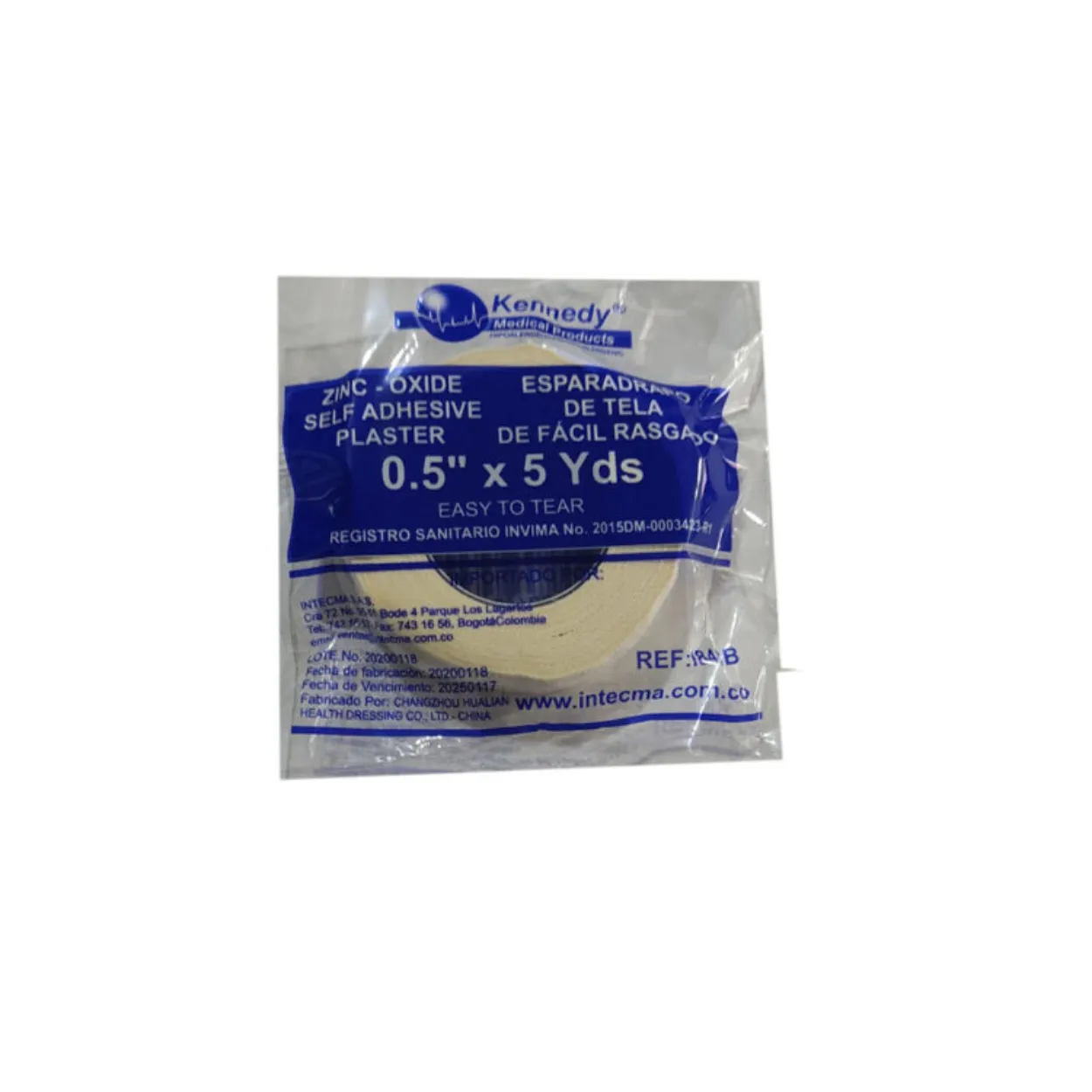 image17qblumu8n29m3fasyb2.webp ESPARADRAPO TIPO TELA KENNEDY 1/2 X 5 YD X UNIDAD - Imagen 1