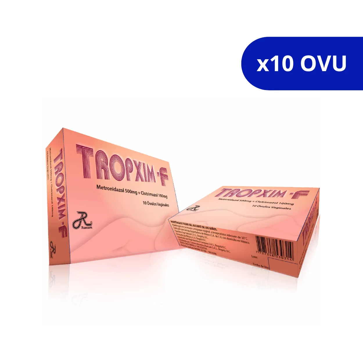 image1c613g43kgqmfbkj2xk.webp TROPXIM-F METRONIDAZOL+CLOTRIMAZOL RUECAM X 10 OVULOS - Imagen 1