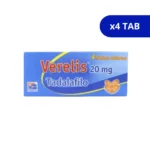VERELIS LABQ TADAFILO 20 MG X 4 TAB RECUB