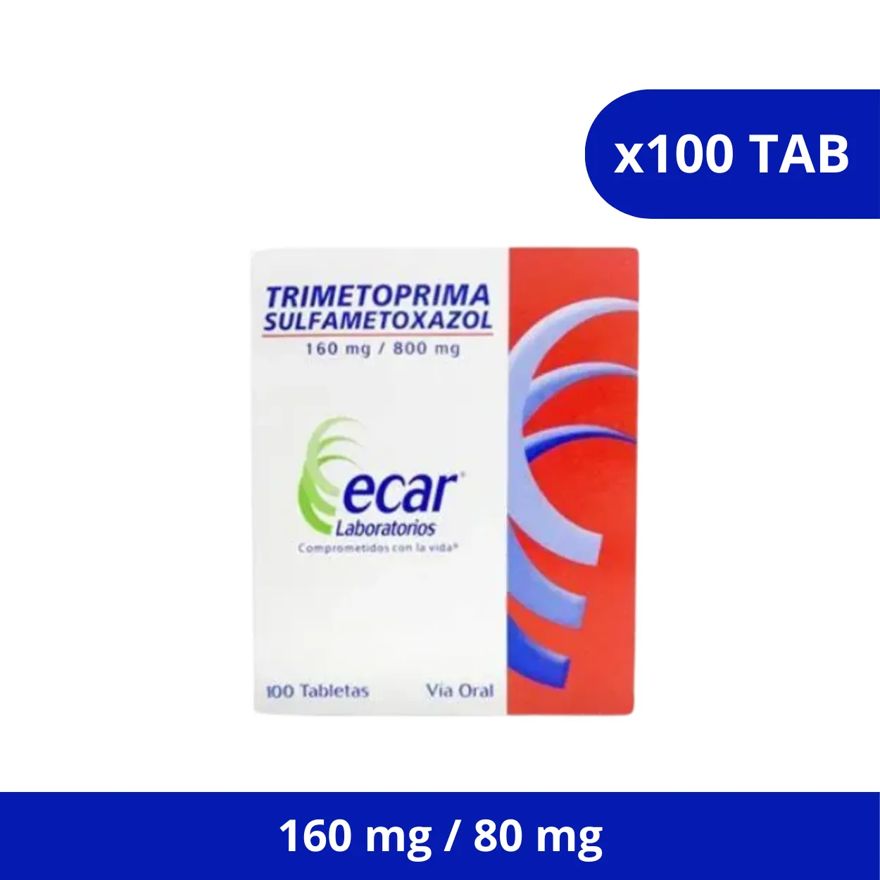 image1crs2xnz0hovmfabc0ou.webp TRIMETOPRIMA ECAR 160 MG / 800 MG X 100 TAB - Imagen 1