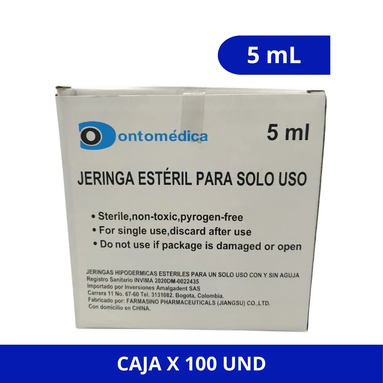 image1d80hlflumrpmfsqcwyh.webp JERINGA ODONTO CON IVA ODONTOMEDICA 5 ML X 100 UN - Imagen 1