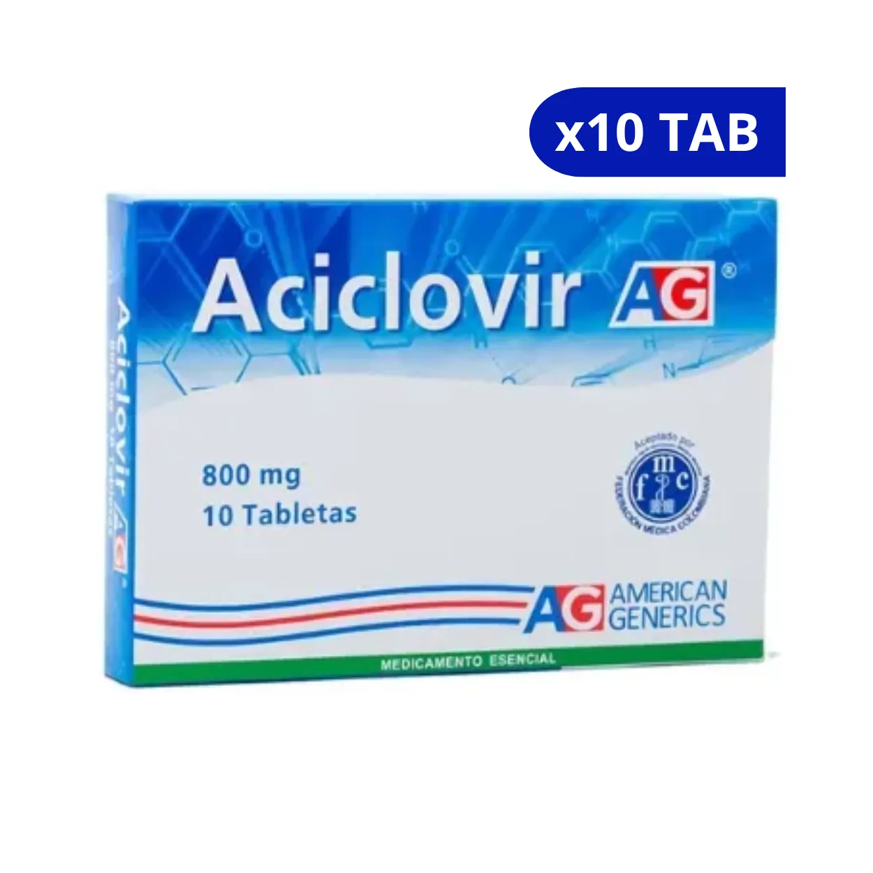 ACICLOVIR A.G 800 MG X 10 TAB