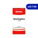 QUETIAPINA GF 25 MG X 30 TABLETAS