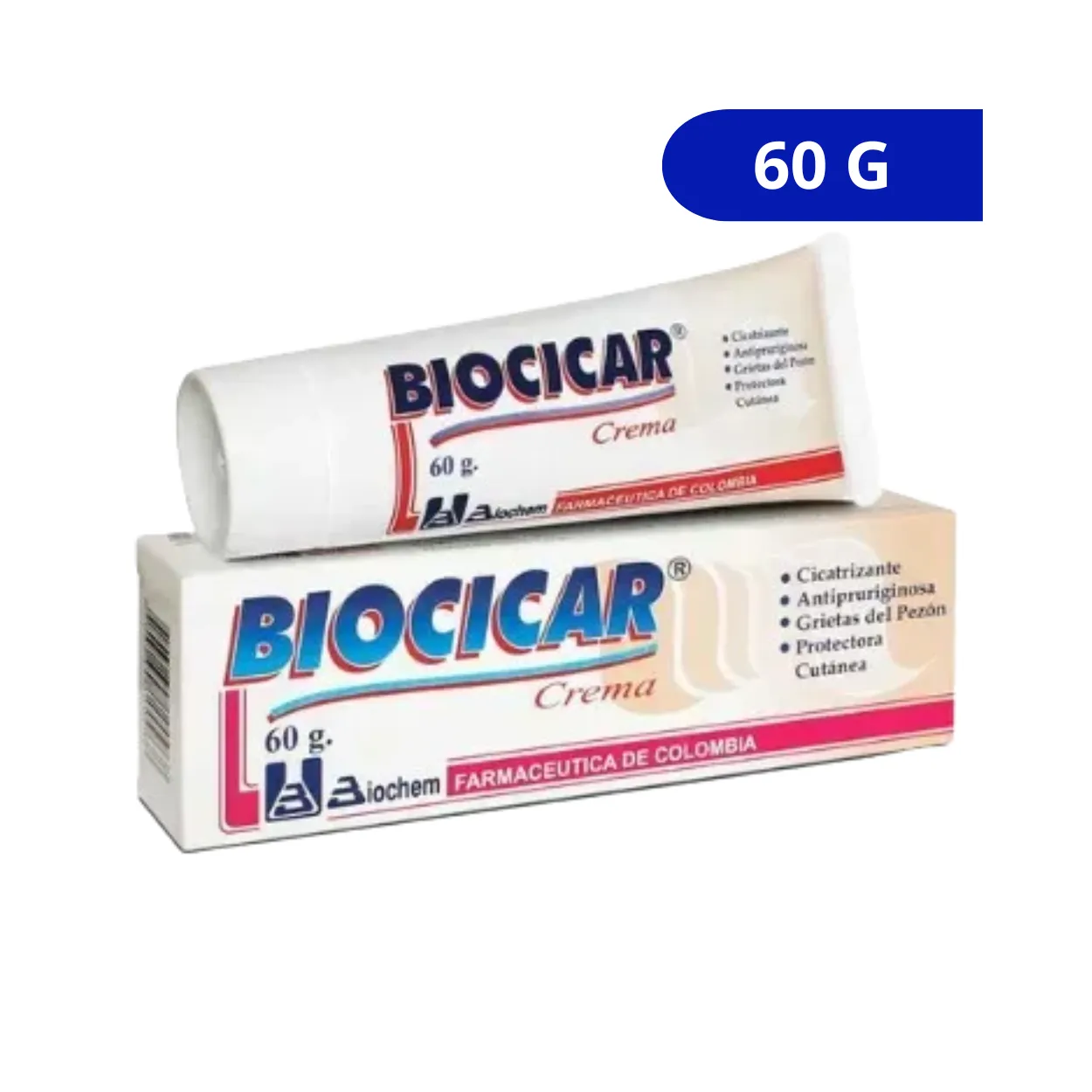 image1fd5xue8djmfminhvn2j.webp BIOCICAR CREMA BIOCHEM CICATRIZANTE X 60 GR - Imagen 1