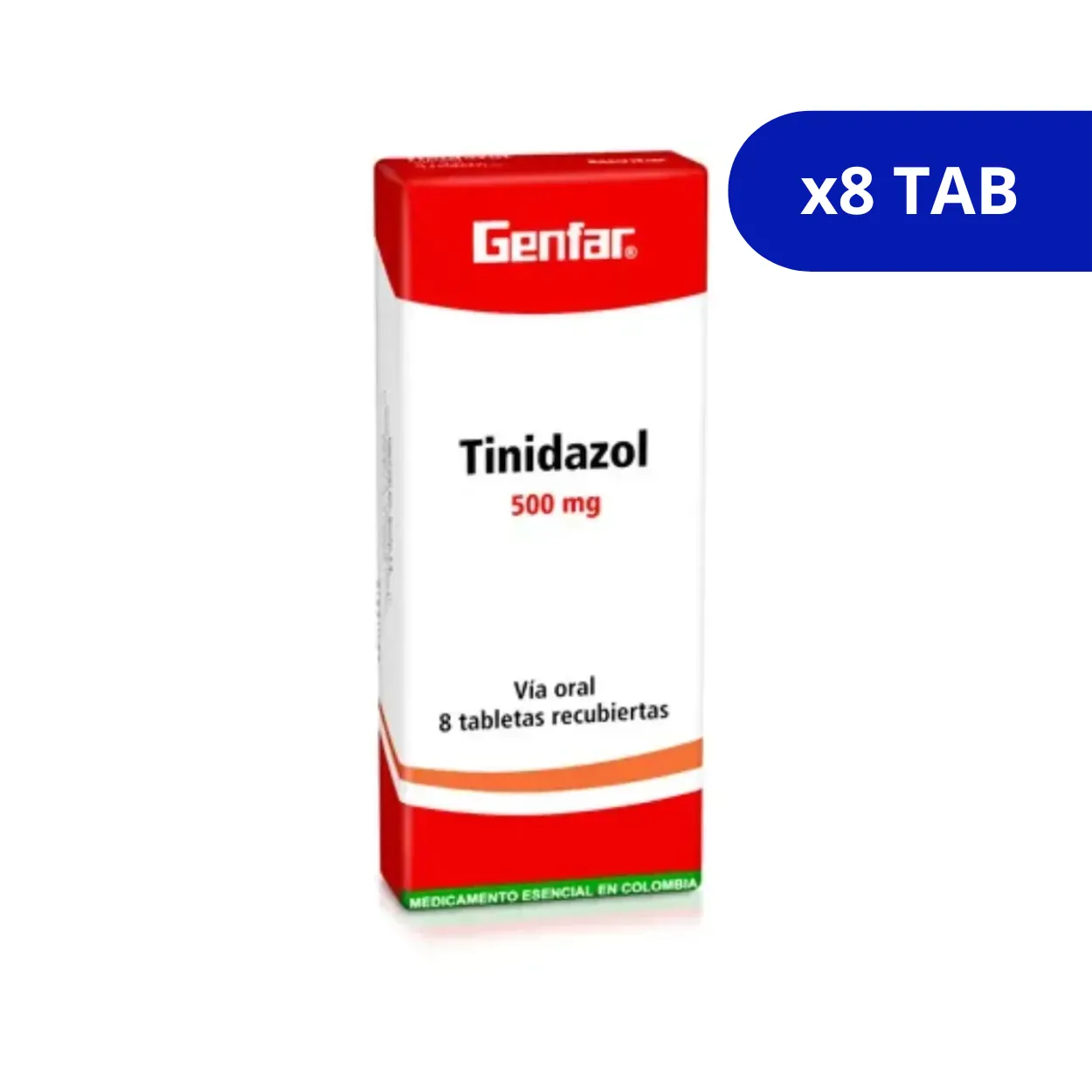 image1g4lx5h1onqcmbbmltip.webp TINIDAZOL GF 500 MG X 8 TABLETAS RECUBIERTAS - Imagen 1