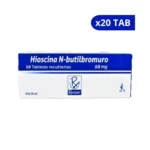 HIOSCINA RECIPE N-BUTILBROMURO 10 MG X 20 TAB