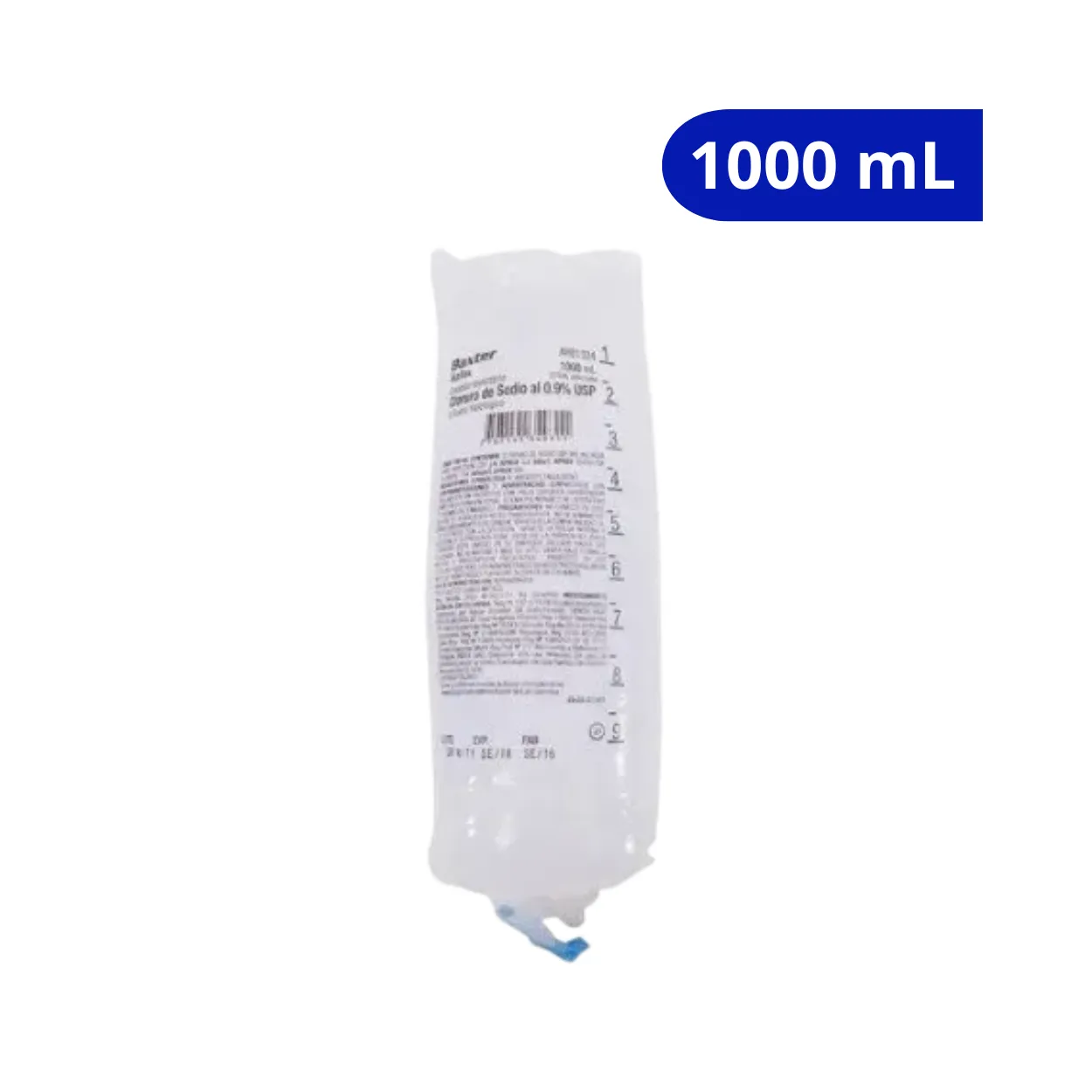image1hfxka2bgh8smi3pac5x.webp SUERO FISIOLOGICO BAXTER CLORURO SODIO BOLSA X 1000 ML - Imagen 1