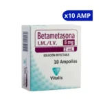 BETAMETASONA VT 8MG/2ML X 10 AMP