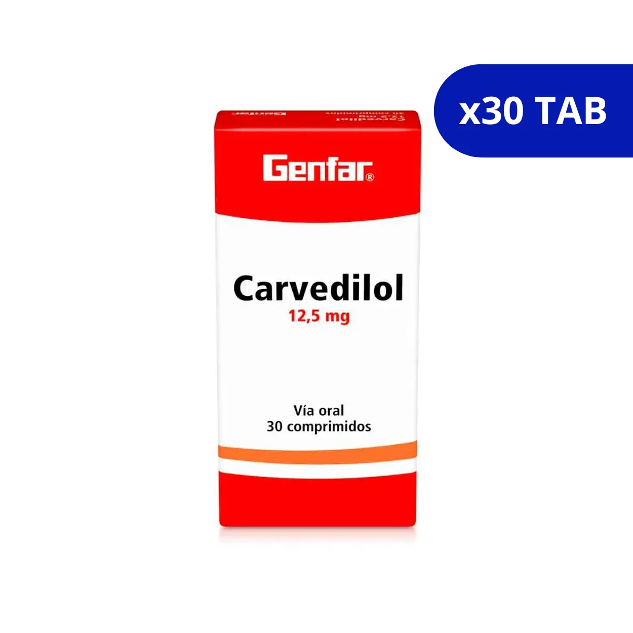 image1l0k2hkllc6maq7faeb.webp CARVEDILOL GF 12,5 MG X 30 TABLETAS - Imagen 1