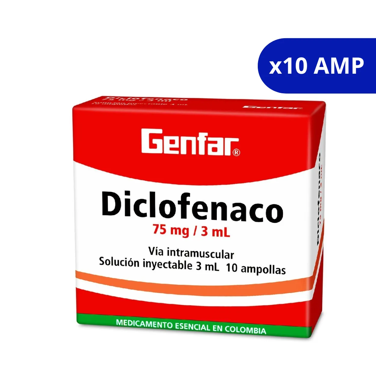 image1m6kz6702rqamaprfete.webp DICLOFENACO SODICO GF 75MG/3ML X 10 AMP - Imagen 1