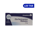 CLORFENIRAMINA COAS 4 MG X 20 TAB