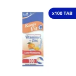 VITAMINA C KEOPS MANDARINA + ZINC X 100 TAB