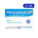 ALBENDAZOL A.G 200 MG X 2 TAB RECUBIERTAS