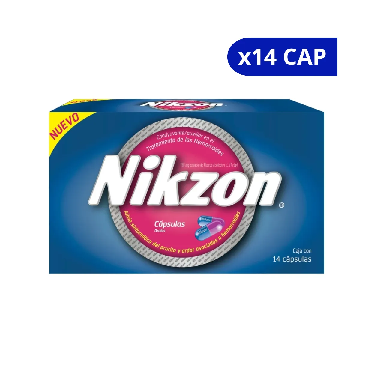 image1oshk78smq8rmj3d1hyp.webp NIKZON GENOMMA RUSCUS ACULEATUS 86 MG X 14 TABLETAS - Imagen 1