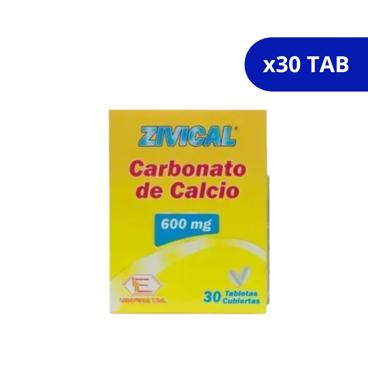 image1qsr6035cp5mfcnl1vs.webp ZIVICAL LABQ CARBONATO DE CALCIO 600 MG X 30 TAB - Imagen 1