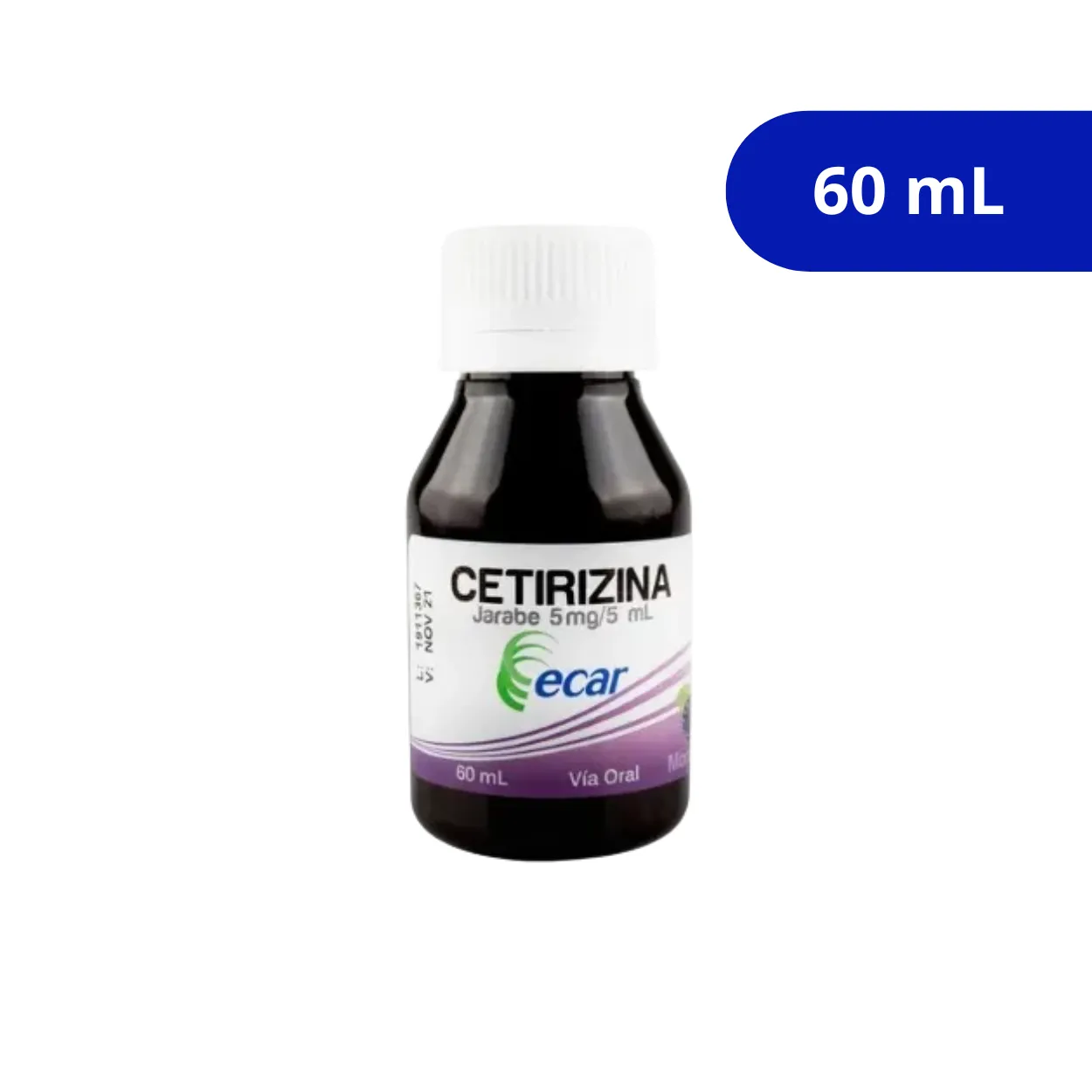 image1ua8nbtj2zmmfbblj0e.webp CETIRIZINA ECAR JBE 5MG/5ML X 60 ML - Imagen 1