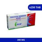 SULFATO FERROSO ECAR 200 MG X 250 GRAGEAS