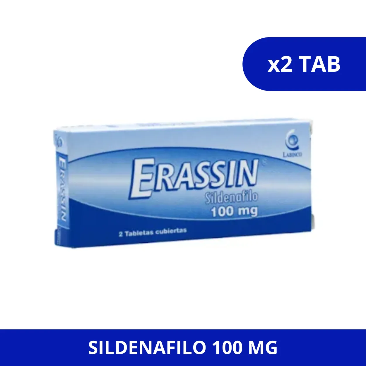 image1y4jyadvkh9dmfocwwhj.webp ERASSIN LABIN 100 MG X 2 TAB. - Imagen 1