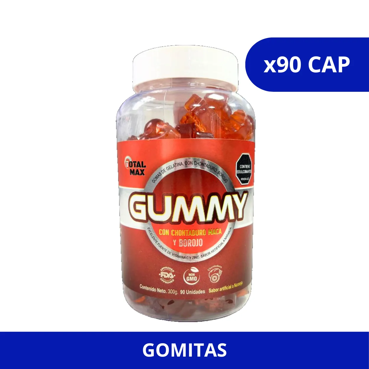 image1zbsycpoi5pmfo5sweh.webp GUMMY CHONTADURO+BOROJO TOTALMAX X 90 UND 300G - Imagen 1