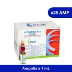 VITAMINA B12 AMPOLLA ECAR 1ML X 1MG/ML X 25 AMPOLLAS