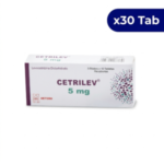 CETRILEV HETERO LEVOCETIRIZINA 5 MG X 30 TABLETAS RECUBIERTAS