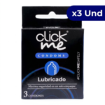 PRESERVATIVOS CLICK ME DISPOCOL LUBRICADO X 3 UNDS