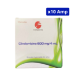 CLINDAMICINA FARMIONNI 600MG/4ML CJA X 10AMP