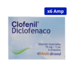 CLOFENIL MEDICBRAND 75MG/3ML CJA X 6AMP DICLOFENACO