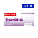 DIMENHIDRINATO GENFAR 50MG CJA X36 TBL