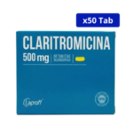 CLARITROMICINA LAPROFF 500MG CJA X 50 TBL