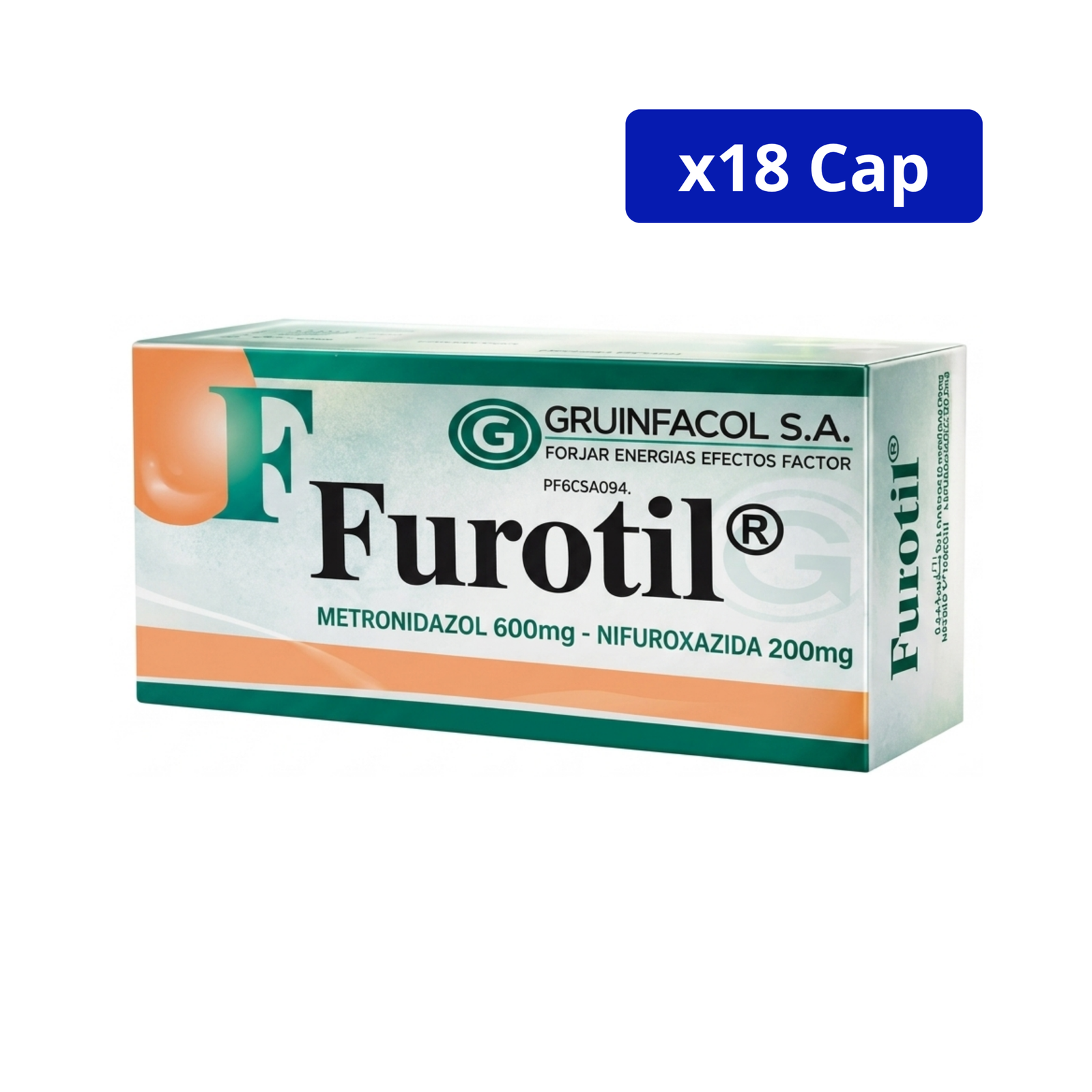 FUROTIL GRUINFACOL CJA X 18CAP METRONIDAZOL + NIFUROXAZIDA FUROTIL GRUINFACOL CJA X 18CAP METRONIDAZOL + NIFUROXAZIDA - Imagen 1