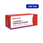 LOSARTAN + HIDROCLOROTIAZIDA GENFAR 50MG/12.5MG CJA X 30TAB