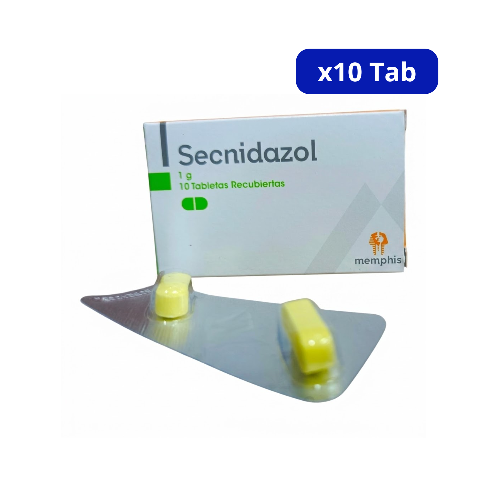 SECNIDAZOL MEMPHIS 1GR CJA X 10TAB SECNIDAZOL MEMPHIS 1GR CJA X 10TAB - Imagen 1