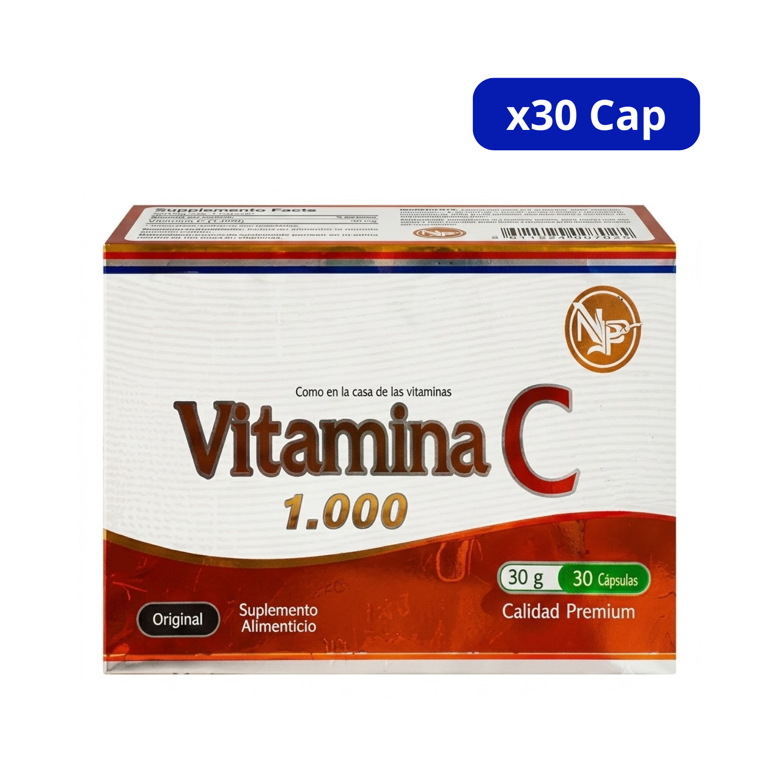 VITAMINA C PRAME 1.000MG CJA X 30CAP VITAMINA C PRAME 1.000MG CJA X 30CAP - Imagen 1