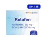 RELAFEN  MEDIC BRAND NAPROXENO 250MG+TIOCOLCHICOSIDO 4MG 14 TAB